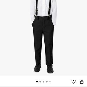 Black Dress Pants with Suspenders